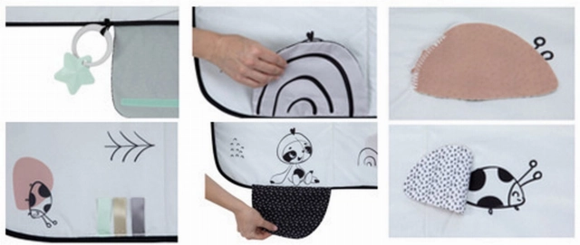 Tiny Love mata edukacyjna podróżna XL Decor czarno-biała