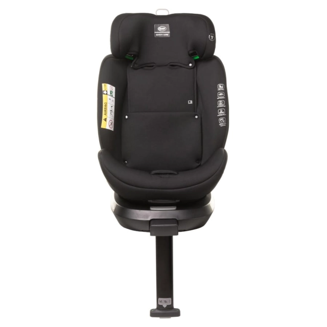 Fotelik samochodowy z obrotową bazą ENZO-FIX 40 - 150cm BLACK I-SIZE 4BABY