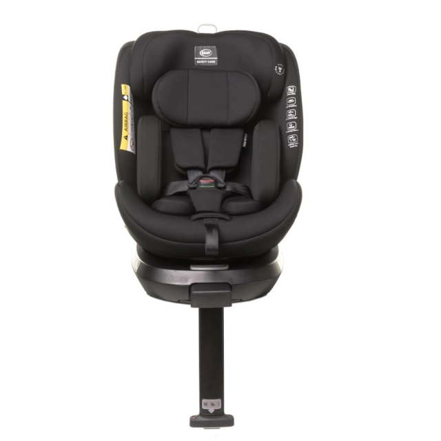 Fotelik samochodowy z obrotową bazą ENZO-FIX 40 - 150cm BLACK I-SIZE 4BABY