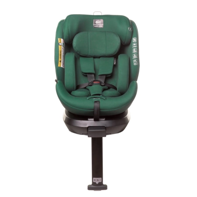 Fotelik samochodowy z obrotową bazą ENZO-FIX 40 - 150cm DARK GREEN I-SIZE 4BABY