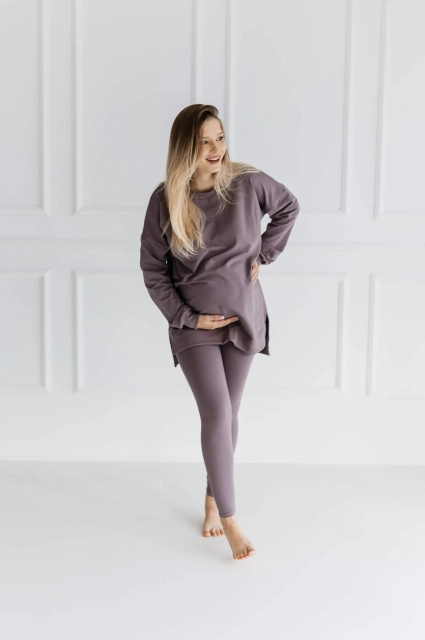 Długa bluza dresowa z rozcięciami Ana/Moor - Dolce Sonno