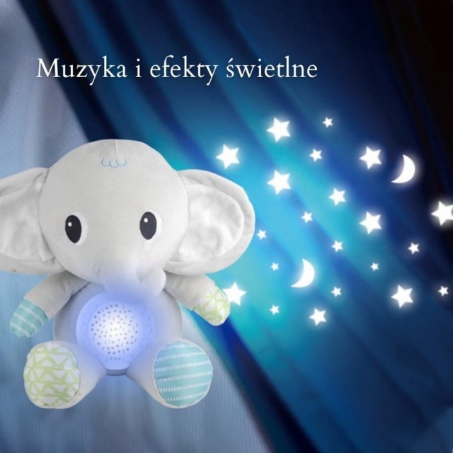Zabawka pluszowa z projektorem Słonik WOOPIE 58083