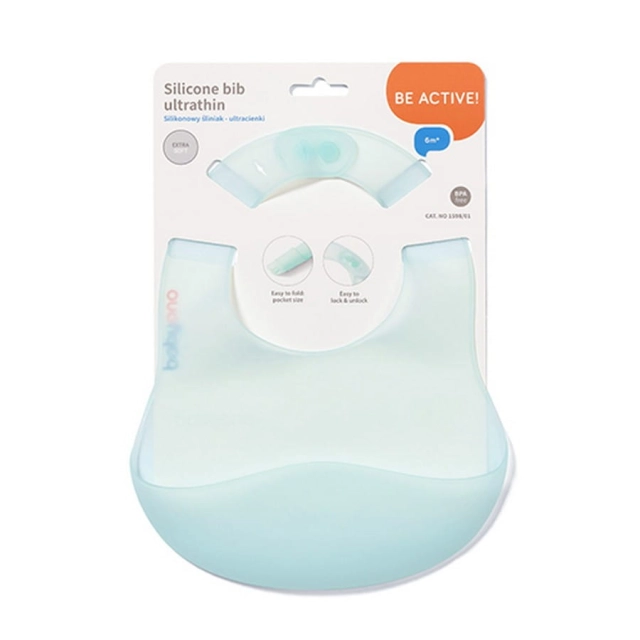 Śliniak silikonowy ultracienki z kieszonką BabyOno 1598/01