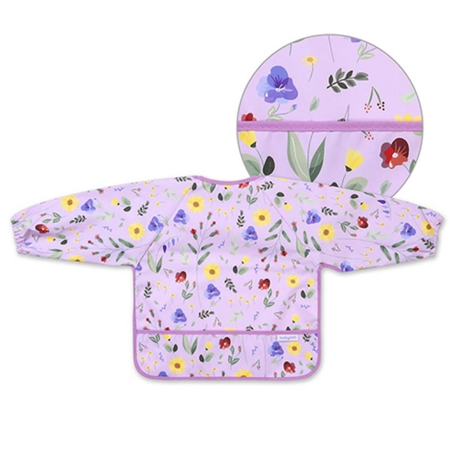 Śliniak zmywalny z długim rękawem Garden BabyOno