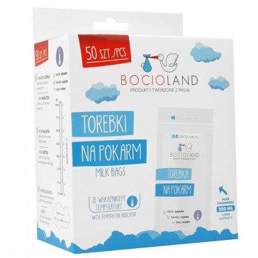 Woreczki do przechowywania pokarmu 200 ml Bocioland 50 szt