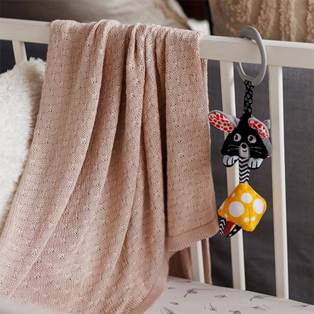 Kocyk niemowlęcy z włókna bambusowego 75x100 cm - Jasny Beż | Babyono 1673/02