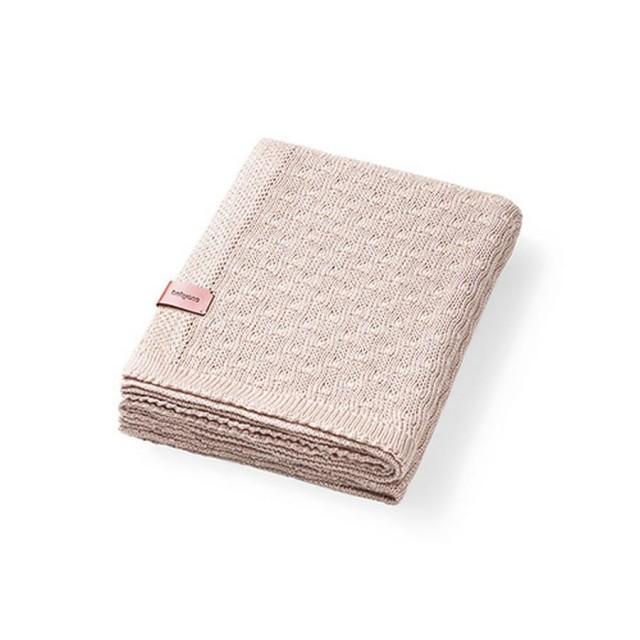 Kocyk niemowlęcy z włókna bambusowego 75x100 cm - Jasny Beż | Babyono 1673/02