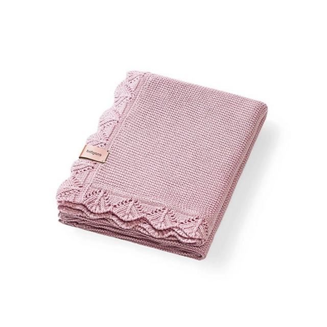 Kocyk niemowlęcy z włókna bambusowego 75x100 cm - Różowy | Babyono 1674/01