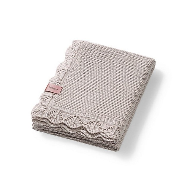 Kocyk niemowlęcy z włókna bambusowego 75x100 cm - beżowy | Babyono 1674/03