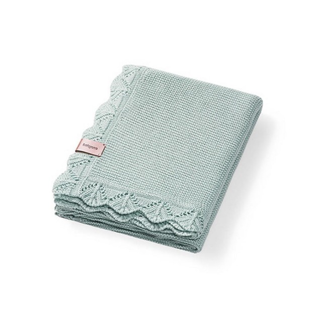 Kocyk niemowlęcy z włókna bambusowego 75x100 cm - szałwiowy | Babyono 1674/04