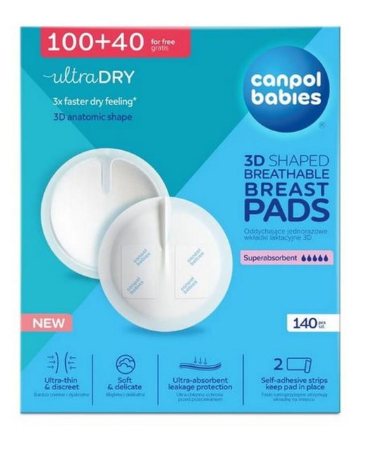 Wkładki laktacyjne oddychające 100+40 szt. - Canpol Babies