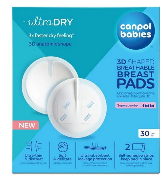 Wkładki laktacyjne oddychające 30 szt. Canpol Babies