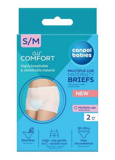 Majtki wielorazowe poporodowe 2szt. S/M Canpol 73/001