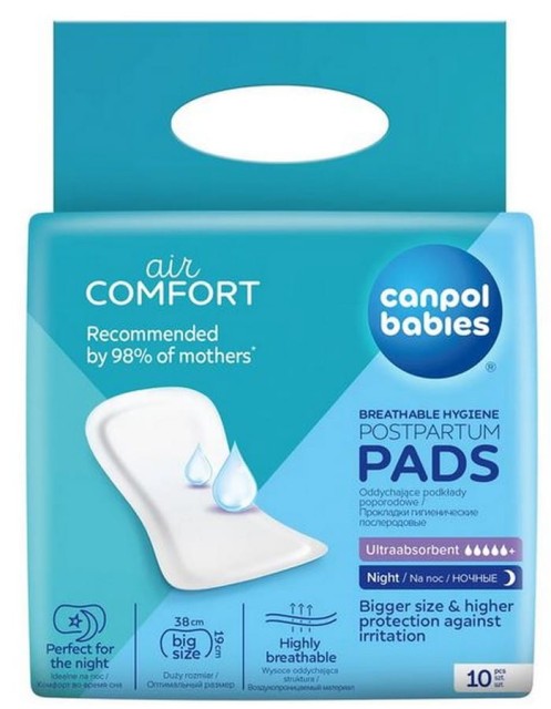 Podkłady poporodowe podpaski na noc 10 szt. - Canpol Babies