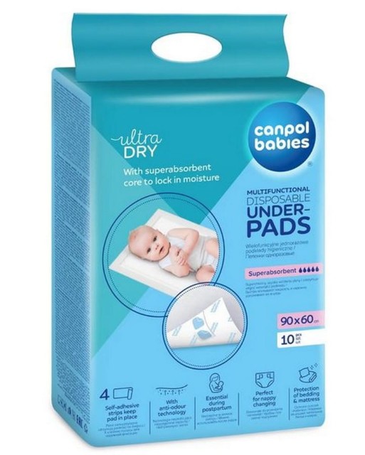 Wielofunkcyjne, jednorazowe podkłady higieniczne 10 szt. - Canpol Babies