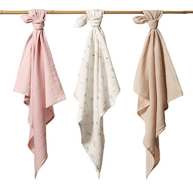 Zestaw pieluszek z muślinu marszczonego 3szt 70x70cm | Babyono 282/01