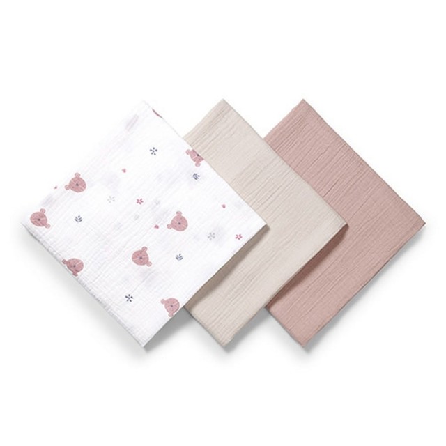 Zestaw pieluszek z muślinu marszczonego 3szt 70x70cm | Babyono 282/03