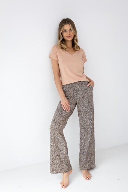 Dzianinowa piżama damska z długimi spodniami Liana | Sensis