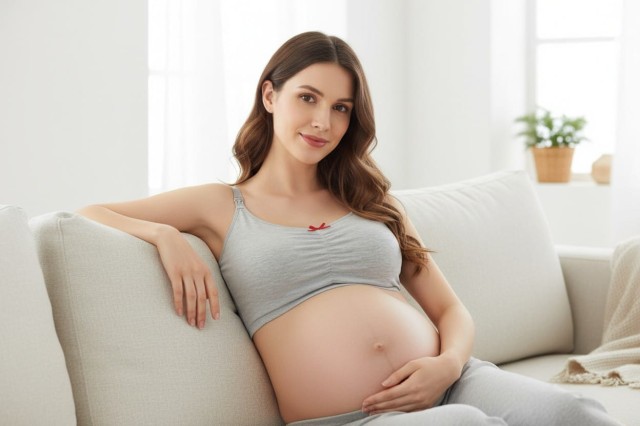 Biustonosz ciążowy i do karmienia EASY BRA szary