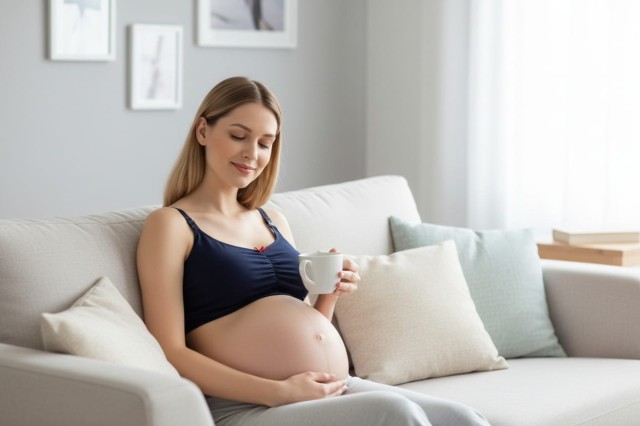 Biustonosz ciążowy i do karmienia EASY BRA granatowy