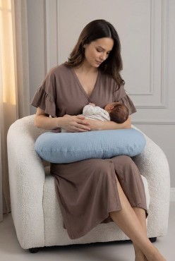 Rogal Poduszka do Karmienia Muślin Jeans | Dolce Sonno 