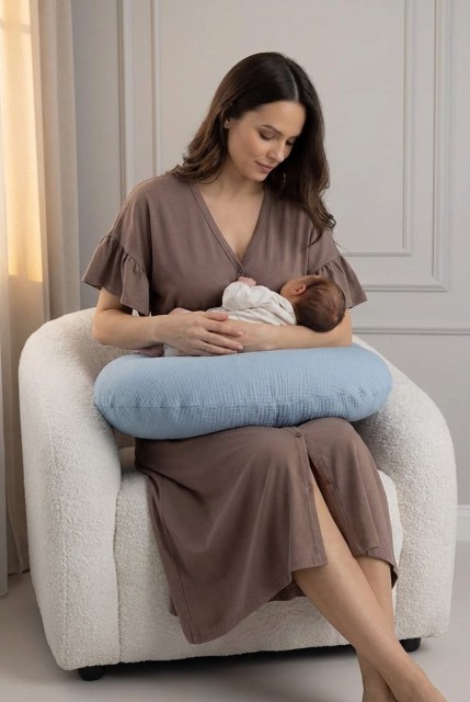 Rogal Poduszka do Karmienia Muślin Jeans Dolce Sonno