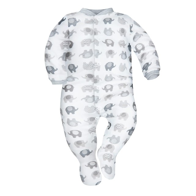Pajac niemowlęcy Szare Słonie - Dolce Sonno