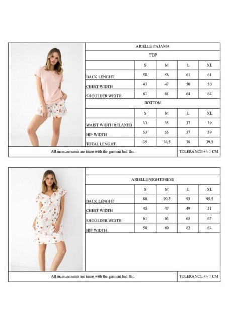 Bawełniana piżama z krótkim rękawem Arielle - Sensis