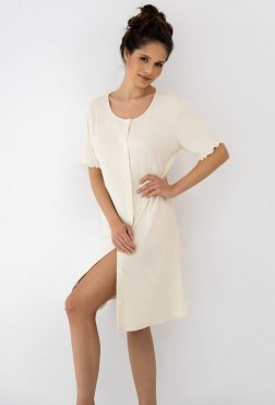 Koszula nocna rozpinana z krótkim rękawem Bayla - Sensis