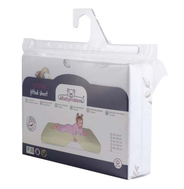Prześcieradło bawełniane z gumką 60x120 Kaczka - Baby Matex
