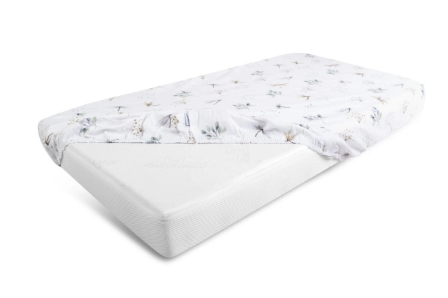 Prześcieradło bawełniane z gumką 60x120 Ważka - Baby Matex