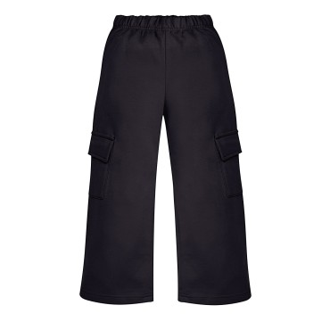 Spodnie szerokie bojówki czarne z kieszeniami - Tres Bien | Pinokio