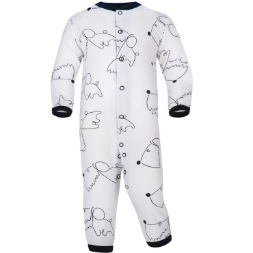 Rampers niemowlęcy, pajacyk bez stópek Czarne Pieski - Dolce Sonno