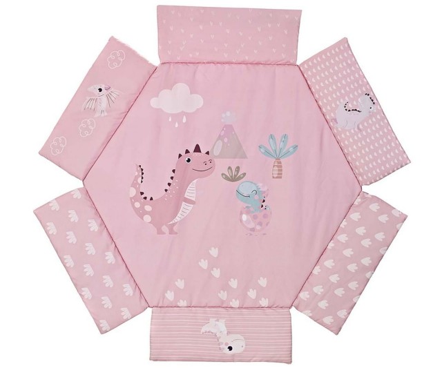 Mata edukacyjna TinyMini dla niemowląt Dino Pink od Milly Mally