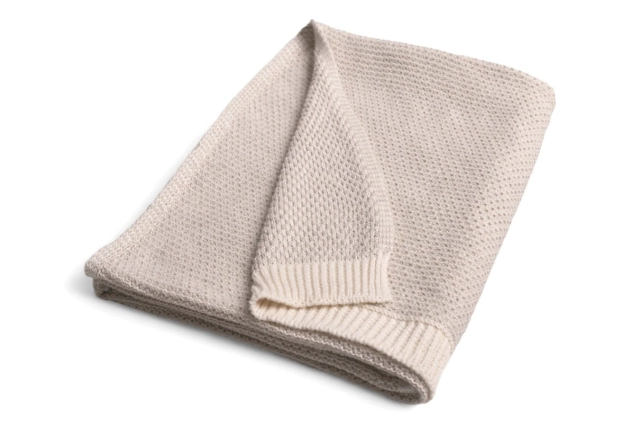 Kocyk dla niemowląt, bawełniany 80 x 100 cm Mini Rattle od BabyMatex - Beżowy
