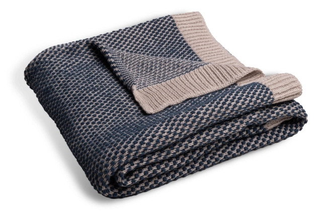 Kocyk dla niemowląt, bawełniany 80 x 100 cm Mini Rattle od BabyMatex - Granatowy