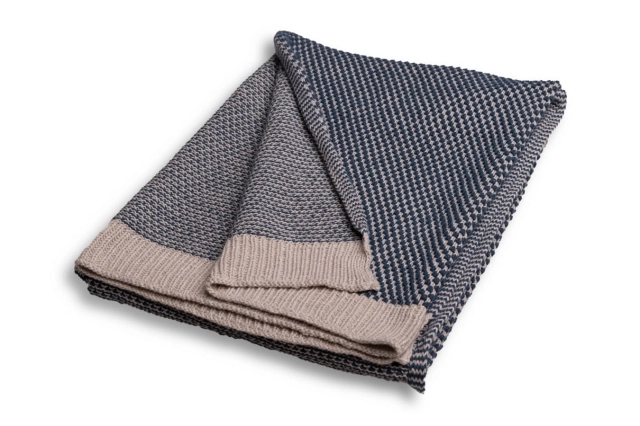 Kocyk dla niemowląt, bawełniany 80 x 100 cm Mini Rattle od BabyMatex - Granatowy