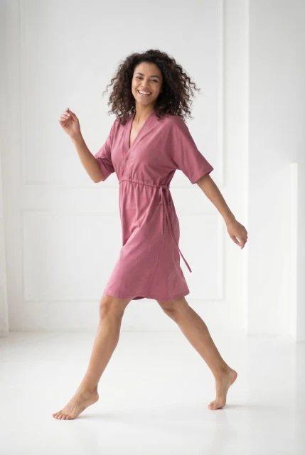 Koszula nocna ciążowa i do karmienia z regulacją w pasie Felicia / Malaga - Dolce Sonno