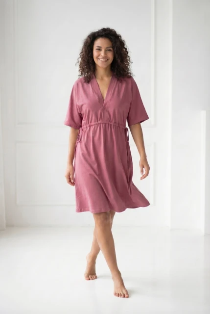 Koszula nocna ciążowa i do karmienia z regulacją w pasie Felicia / Malaga - Dolce Sonno