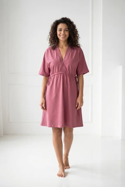 Koszula nocna ciążowa i do karmienia z regulacją w pasie Felicia / Malaga - Dolce Sonno