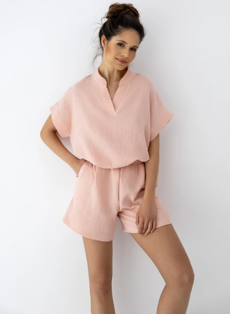 Muślinowa piżama damska Sabrina - lekki komplet na lato marki Sensis