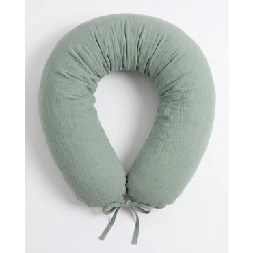 Wielofunkcyjna poduszka ciążowa dla kobiet w ciąży wałek  180 cm - Muślin Laurowy | Dolce Sonno