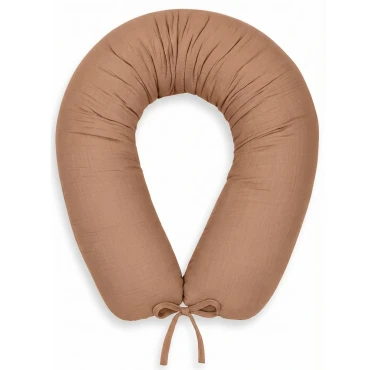 Wielofunkcyjna poduszka ciążowa dla kobiet w ciąży wałek  180 cm - Muślin Toffi | Dolce Sonno