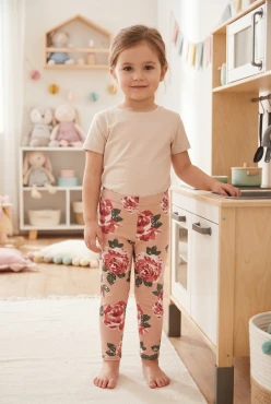 Dziewczęce legginsy niemowlęce Róże Fluid - Dolce Sonno    