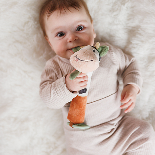 Piszczek z gryzakiem Cow Bingo | Babyono B.O.1688