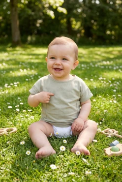 T-shirt dla dzieci i niemowląt Szałwia - Dolce Sonno 