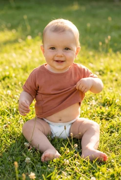 T-shirt dla dzieci i niemowląt Karmel - Dolce Sonno 