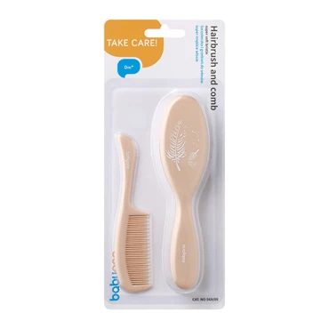 Szczotka i grzebień do włosów dla dzieci i niemowląt super miękkie włosie różowa TAKE CARE   | Babyono B.O.569/05 