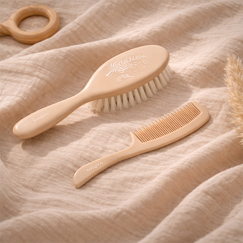 Szczoteczka i grzebień do włosów dla dzieci i niemowląt super miękkie włosie różowa TAKE CARE | Babyono B.O.569/05