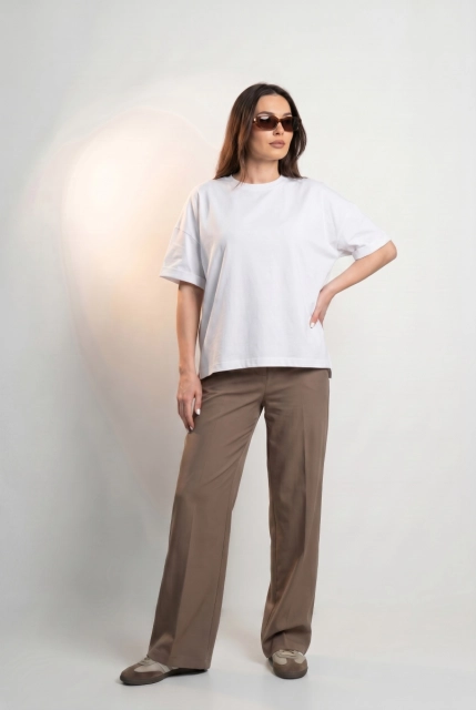 T-SHIRT OPHELIA BOXY-FIT Silk White -  Wualaa Women